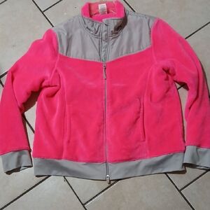 ATHLETIC WORKS Womens Size XXL Hot Pink Fleece Zipper Jacket